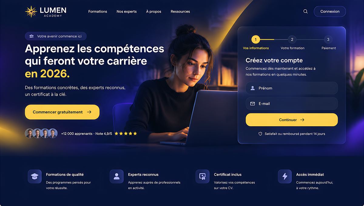 Aperçu du site Lumen Academy
